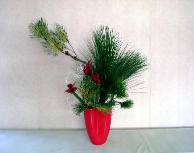 12年お正月 草月流 灑清生け花教室